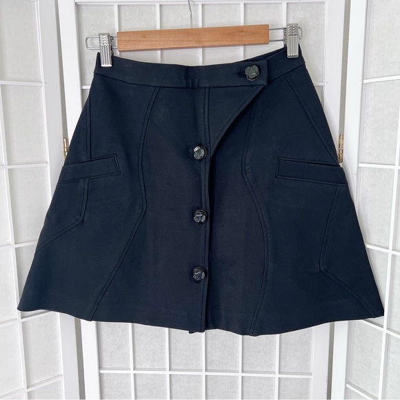 Proenza Schlouler Black Mini Flare Skirt | Size 2 - Picture 1 of 9